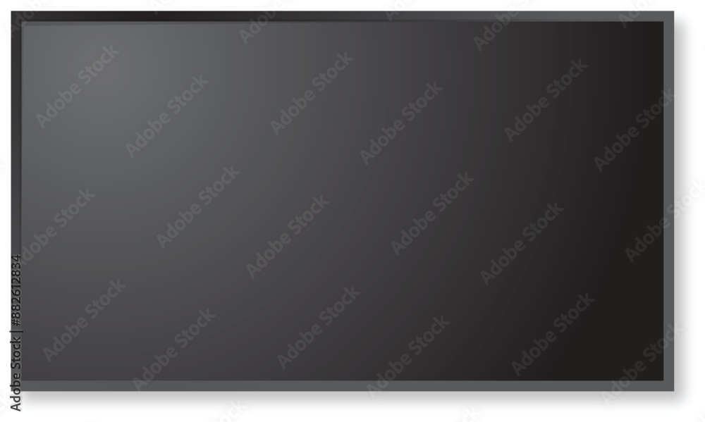 Black flat screen LCD tv isolated on transparent background vector illustration Black flat screen LCD tv isolated on transparent background vector illustration