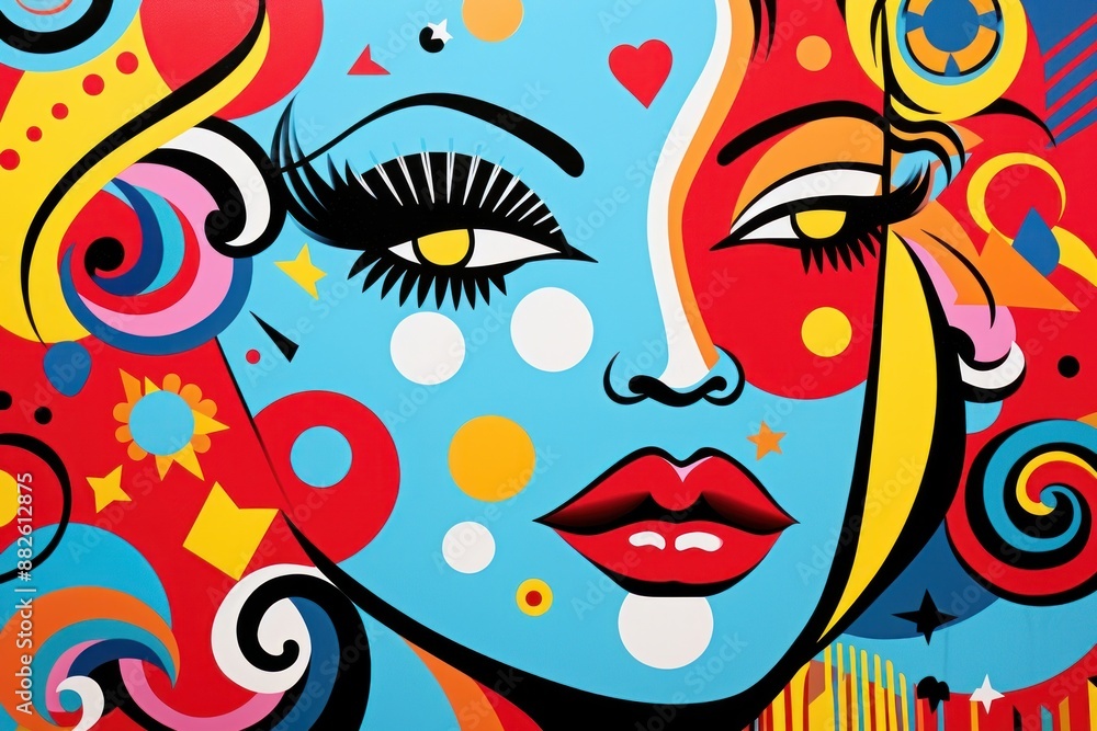 Memphis design of pop art graphics painting pattern. Memphis design of pop art graphics painting pattern.