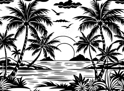 pattern design for laser tumbler, tumbler wrap 40 oz, from beach