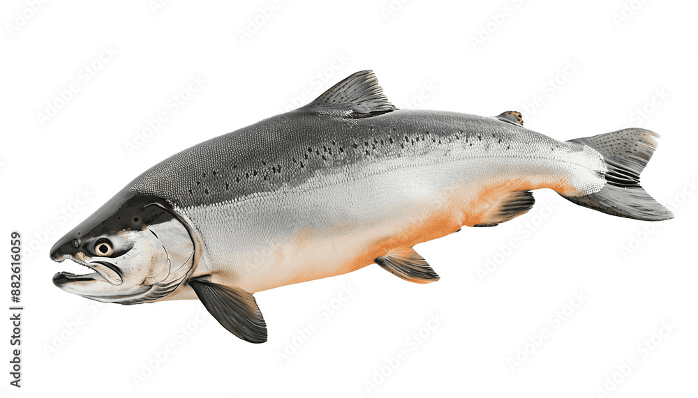 Naklejka premium salmon fish png image