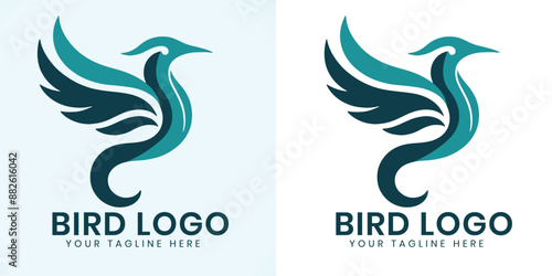 Bird logo design template vector file