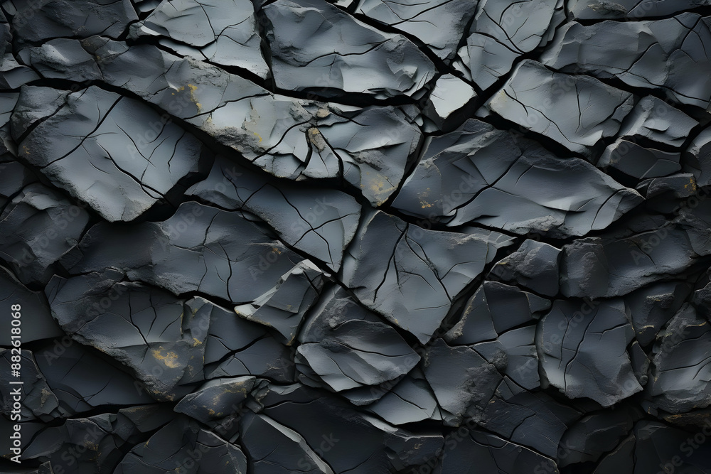 Cracked Black Rock Texture 3D Illustration Cracked Black Rock Texture 3D Illustration