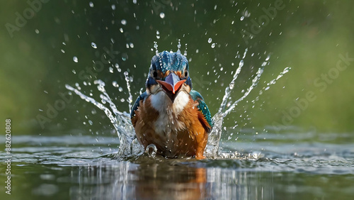 kingfisher in water