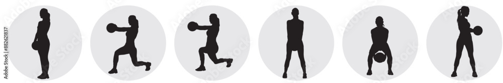 medicine ball exercise silhouette medicine ball exercise silhouette