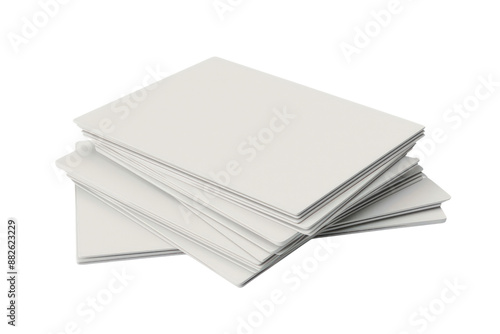 A stack of white paper is piled on top of each other, illustration education, clipart , isolated on a transparent background.