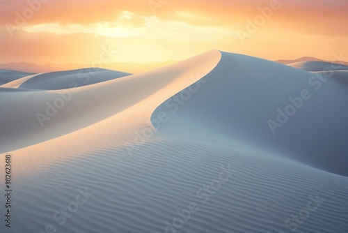 The white dunes at sunset on the desert nature landscape outdoors. © Rawpixel.com