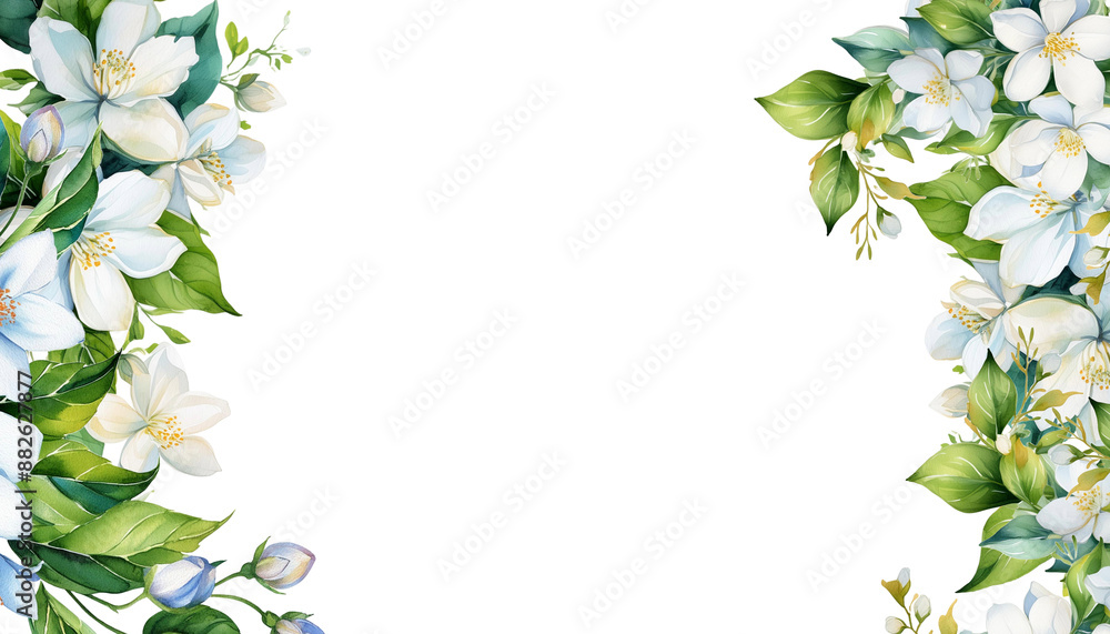 Oil paint floral illustration. Pink flowers and jasmine flower greenery bouquet. Dusty roses, soft light blush peony - border, wreath, frame. Perfect wedding stationary, greetings, fashion, background Oil paint floral illustration. Pink flowers and jasmine flower greenery bouquet. Dusty roses, soft light blush peony - border, wreath, frame. Perfect wedding stationary, greetings, fashion, background
