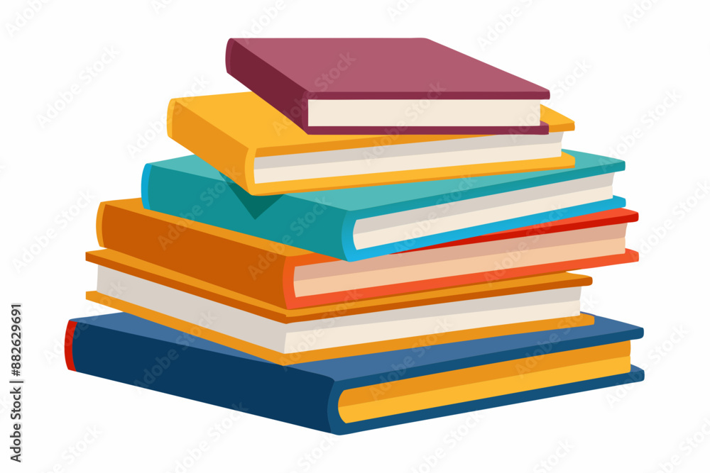 A pile of books in a flat-style vector illustration
A pile of books in a flat-style vector illustration