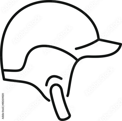 Baseball catcher helmet providing protection from a head injury during a game