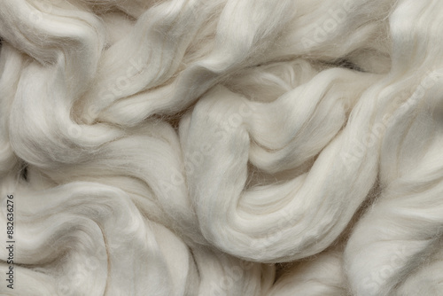 Natural bamboo fiber for handmade work. Studio shot, close-up.