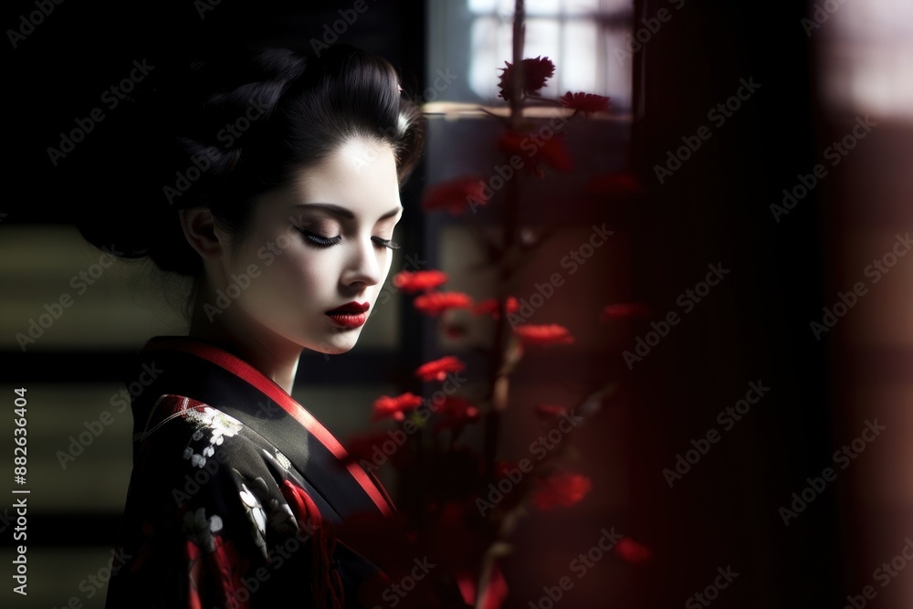 custom made wallpaper toronto digitalGeisha fashion adult contemplation.