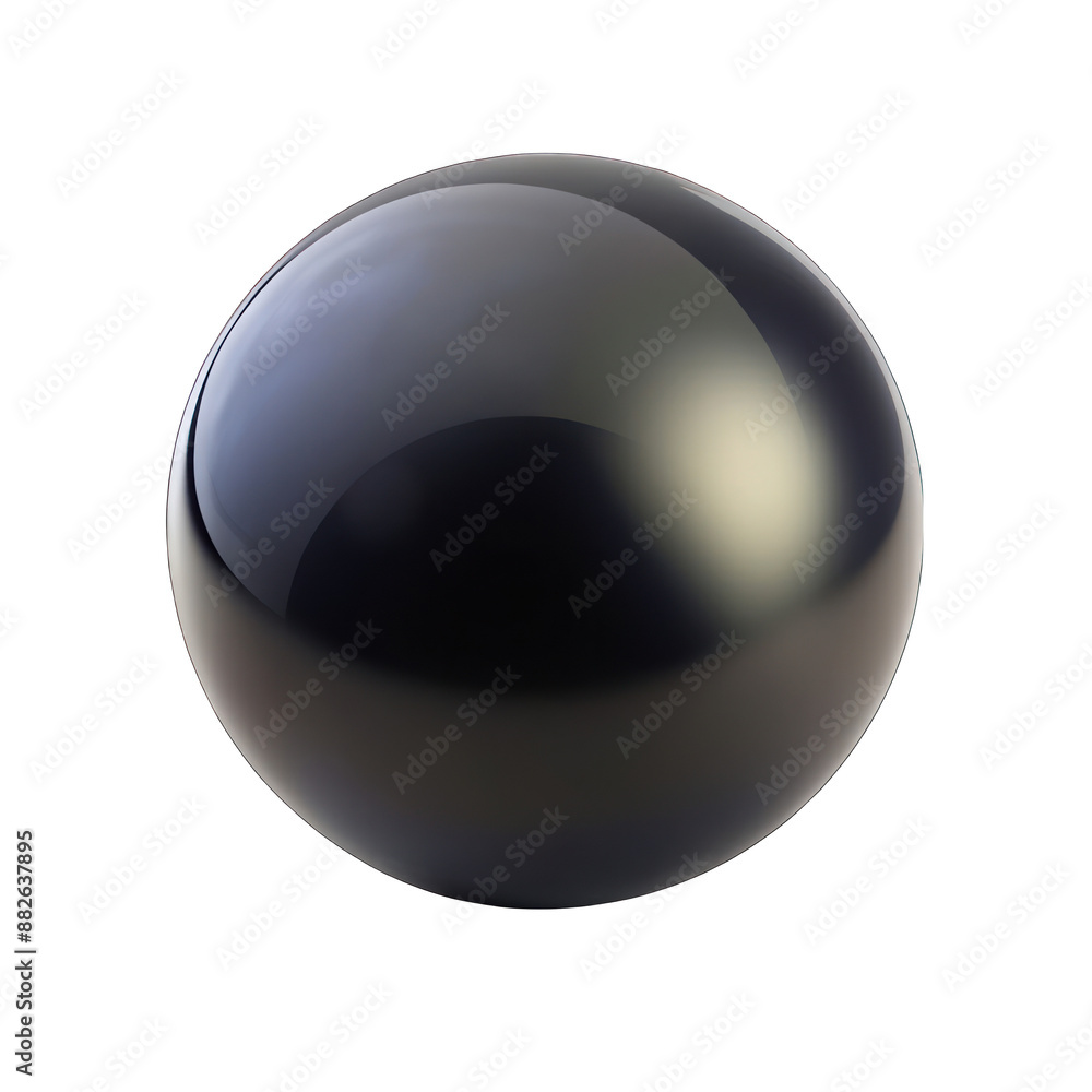 Black sphere isolated on transparent background Black sphere isolated on transparent background