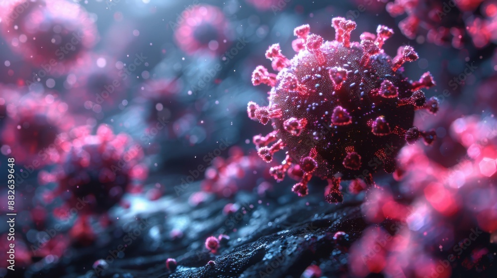 Fototapeta premium the concept of scientific and methodical research. making dangerous virus.