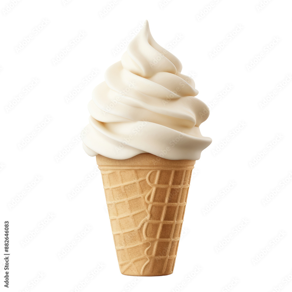 vanilla ice cream cone isolated on transparent background cutout vanilla ice cream cone isolated on transparent background cutout