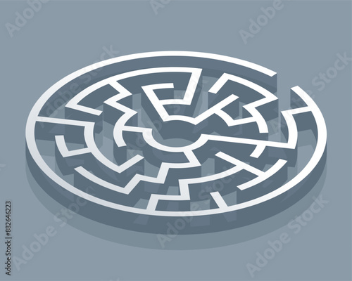 3d circular maze puzzle pattern background get lost in complexity
