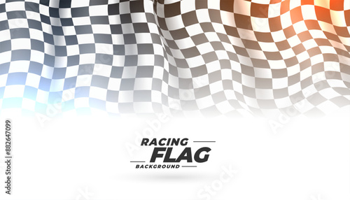 flowing checkered rally flag background for event winner