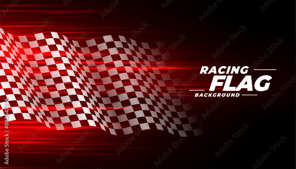 Naklejka premium flowing rally flag background with light effect