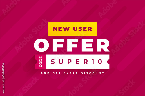 exclusive new user promo code offer template design