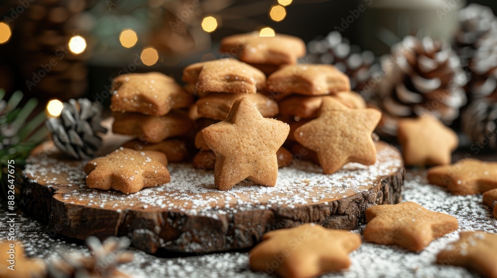 Homemade dog Christmas cookies in the shape of bones, stars, and gingerbread men, adding to the festive spirit Homemade dog Christmas cookies in the shape of bones, stars, and gingerbread men, adding to the festive spirit
