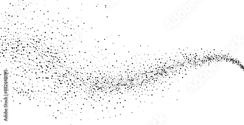 wavy style halftone stipple pattern banner with spray effect