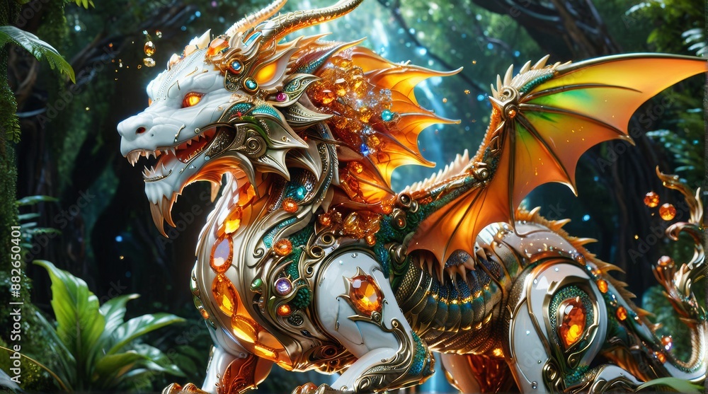 Radiant Amber-Embellished Dragon Radiant Amber-Embellished Dragon