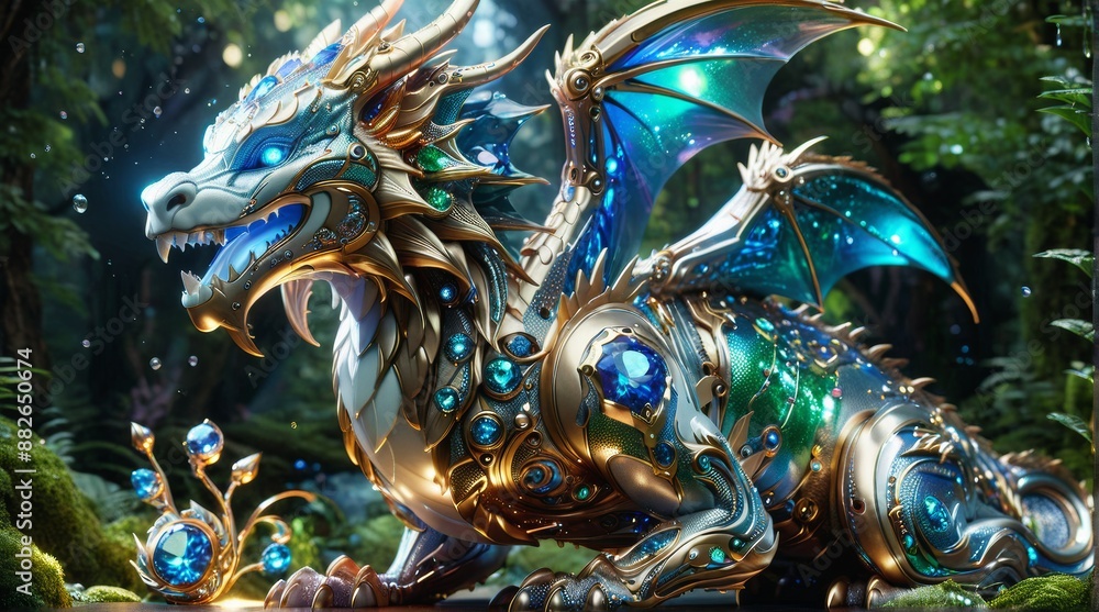 Sapphire-Encrusted Majestic Dragon Sapphire-Encrusted Majestic Dragon