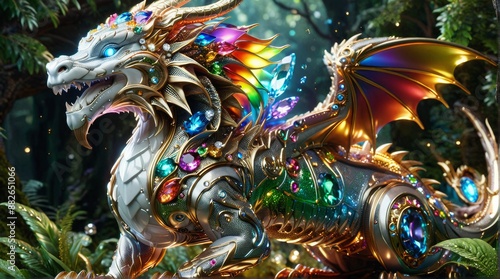 Radiant Crystal-Encrusted Dragon