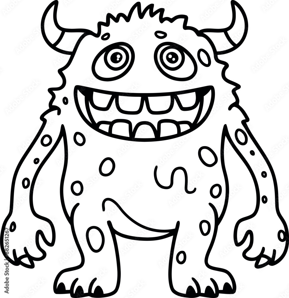 Fototapeta premium Monster coloring pages