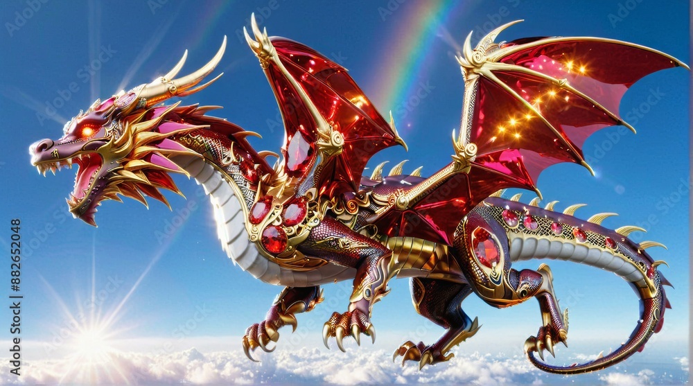 Majestic Ruby-Scaled Dragon Majestic Ruby-Scaled Dragon