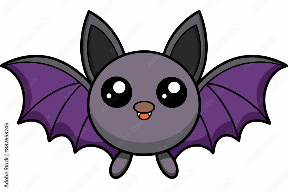 A black bat with outstretched wings on a white background. Vector illustration. A black bat with outstretched wings on a white background. Vector illustration.