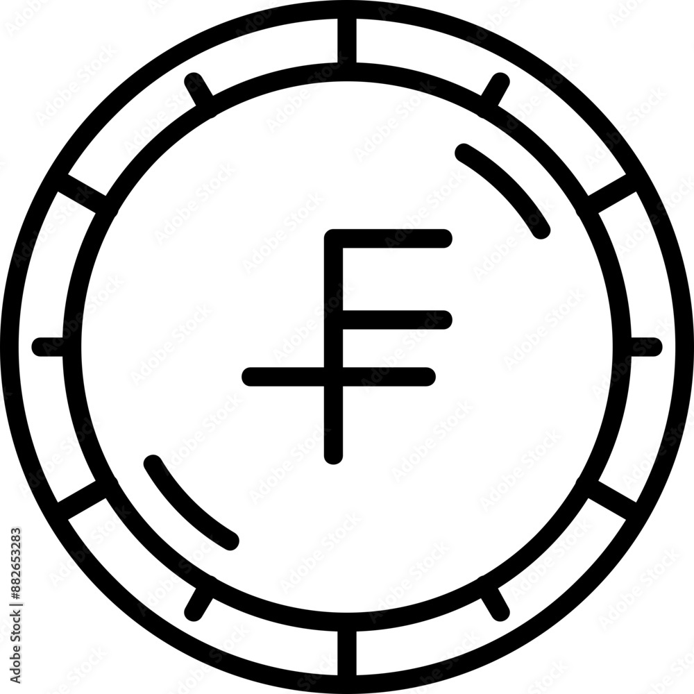 Swiss franc Icon Swiss franc Icon