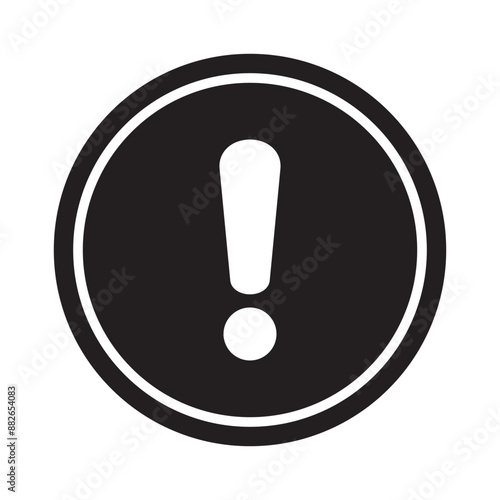 Alert icon. Warning sign and symbol. Exclamation mark in circle.