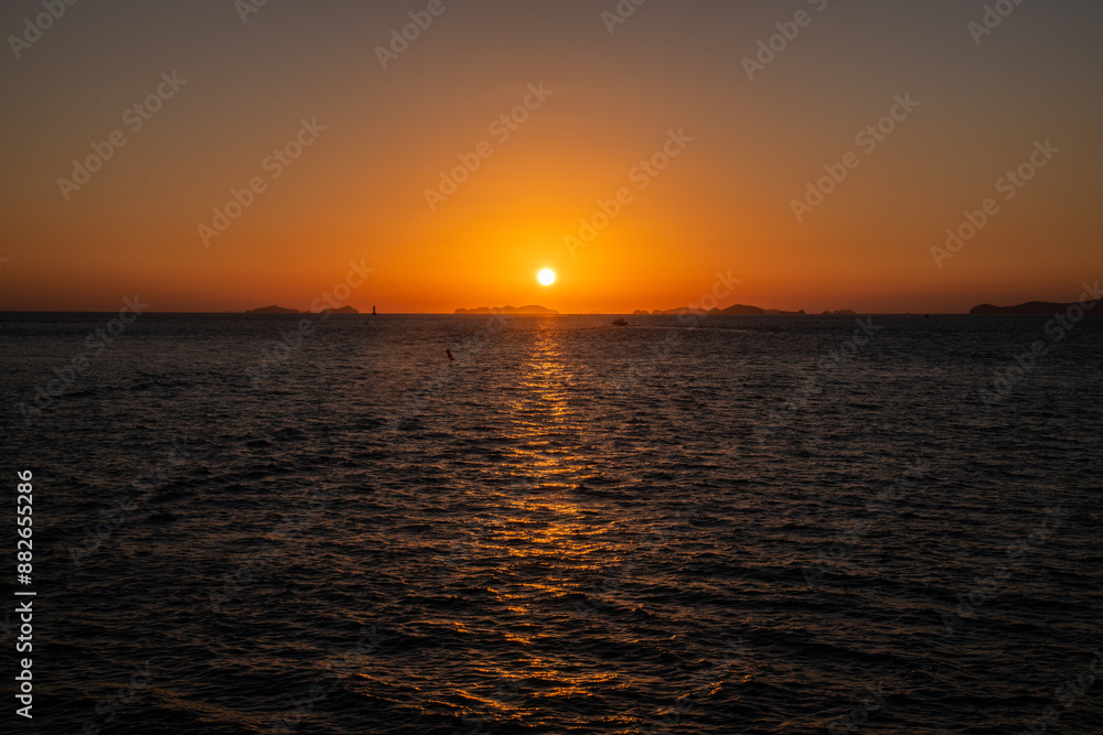 sunset over the sea sunset over the sea
