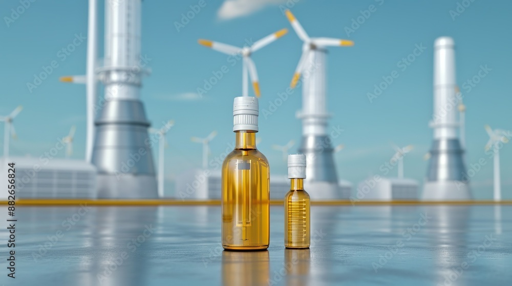 Visual representation of green energy transition plans, phasing out fossil fuels in favor of renewable power sources. Illustration, Image, , Minimalism, Visual representation of green energy transition plans, phasing out fossil fuels in favor of renewable power sources. Illustration, Image, , Minimalism,