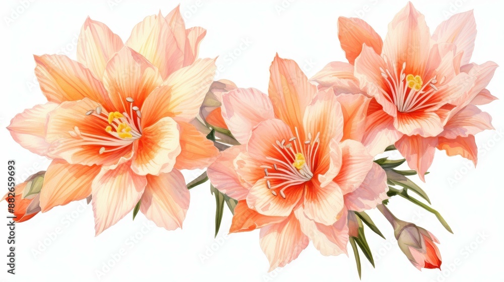 Vibrant watercolor illustration of a Ferocactus acanthodes cactus, isolated on white background. Vibrant watercolor illustration of a Ferocactus acanthodes cactus, isolated on white background.