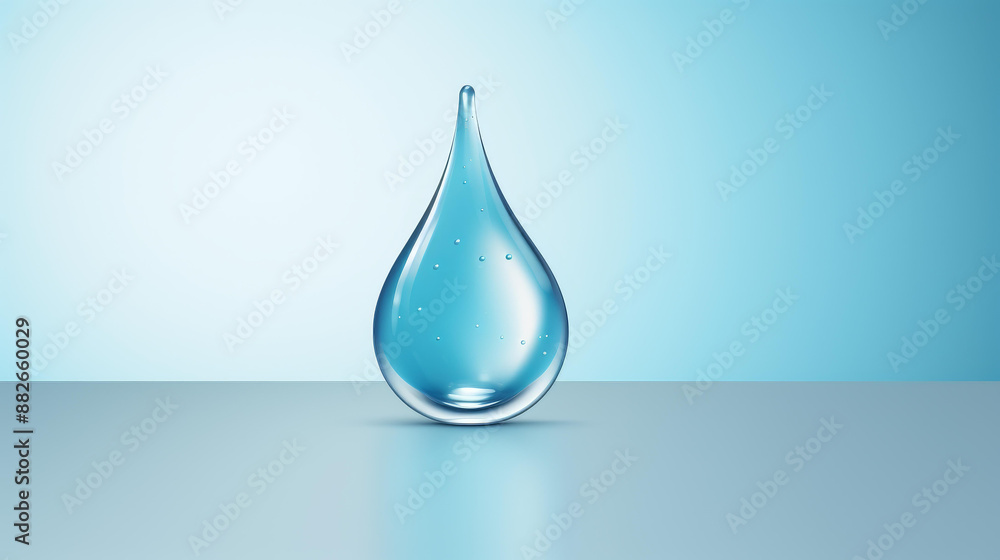A realistic illustration of a clear water drop in a grey color, shiny and isolated on a transparent background. A realistic illustration of a clear water drop in a grey color, shiny and isolated on a transparent background.