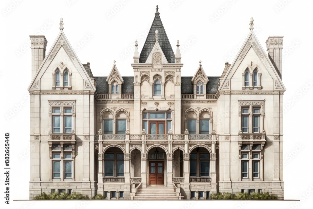 Gothic townhome architecture building house city. Gothic townhome architecture building house city.