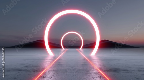 Abstract digital landscape with pixelated elements, symbolizing virtual reality and digital transformation, perfect for tech and gaming visuals. Illustration, Image, , Minimalism,
