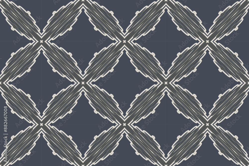 Fototapeta premium African American Patterns, Traditional Ethnic Ikat, Aztec Abstract Vector Pattern, Seamless Pattern in Tribal, Folk Embroidery and Mexican Style.