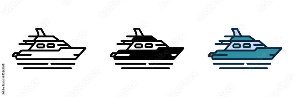 The Yacht icon symbolizes luxury and leisure, ideal for marine websites, travel blogs, and ocean-themed projects. The Yacht icon symbolizes luxury and leisure, ideal for marine websites, travel blogs, and ocean-themed projects.