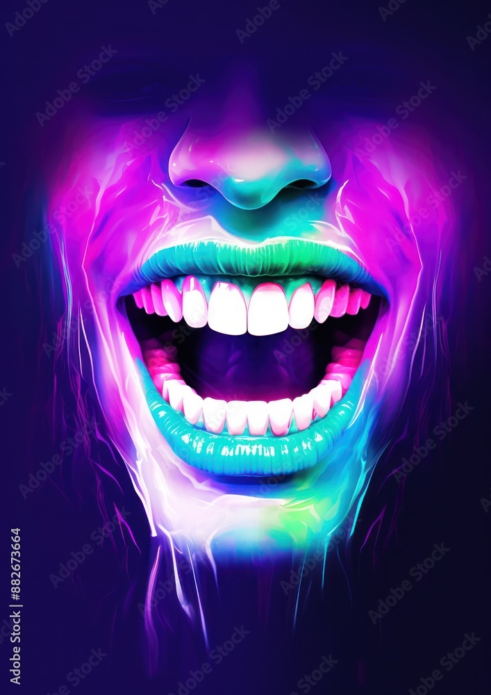 Naklejka premium A ghost light art graphics.