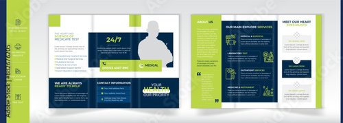 Homecare and medical Healthy care trifold brochure design