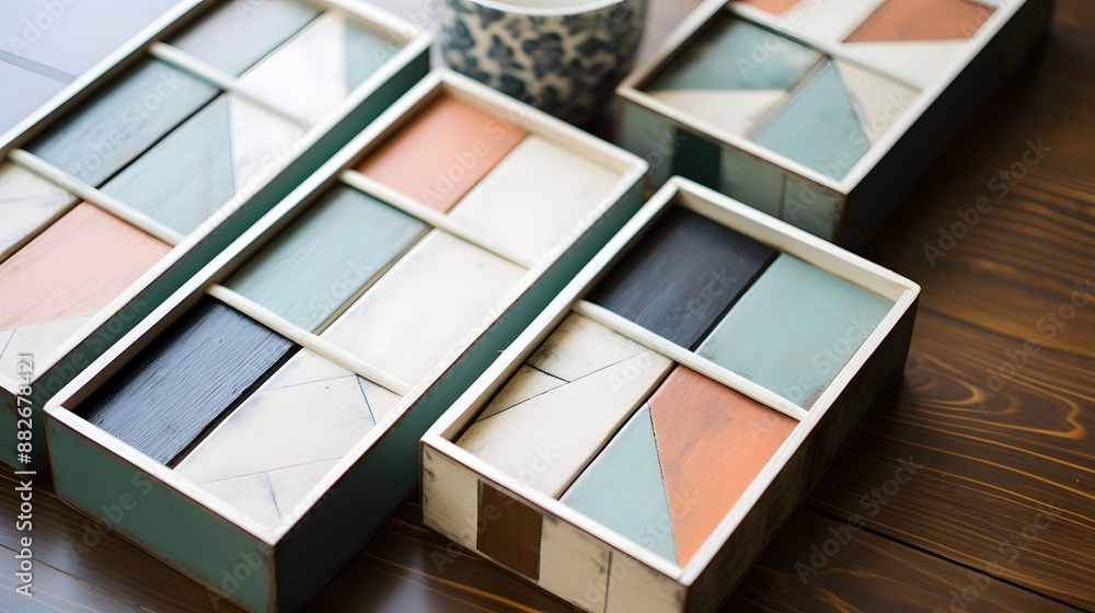 Makeup palette with various shades arranged neatly Makeup palette with various shades arranged neatly