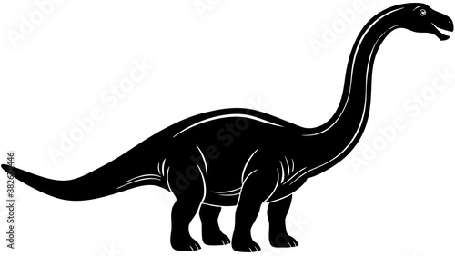 Apatosaurus silhouette vector illustration 
