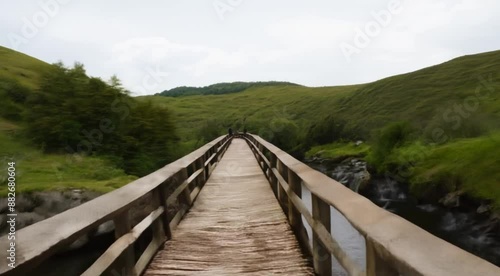 Wallpaper Mural wooden bridge over river Torontodigital.ca