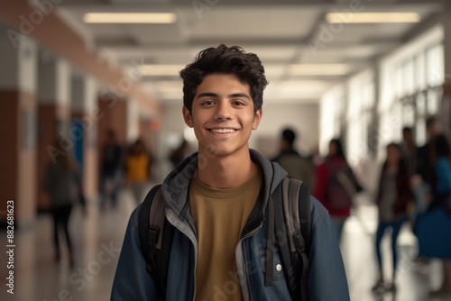 High school student adult smile male.