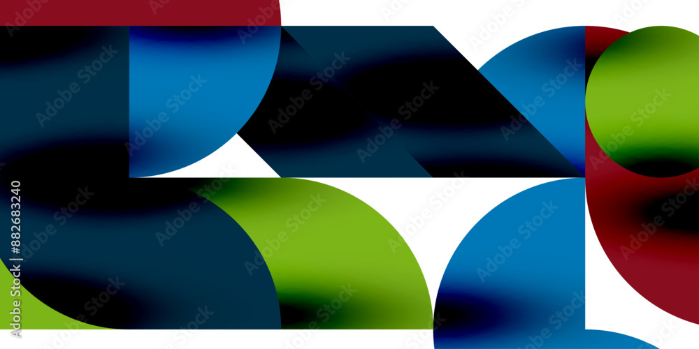 Tech minimal circular shapes geometric art. Vector modern circles Tech minimal circular shapes geometric art. Vector modern circles