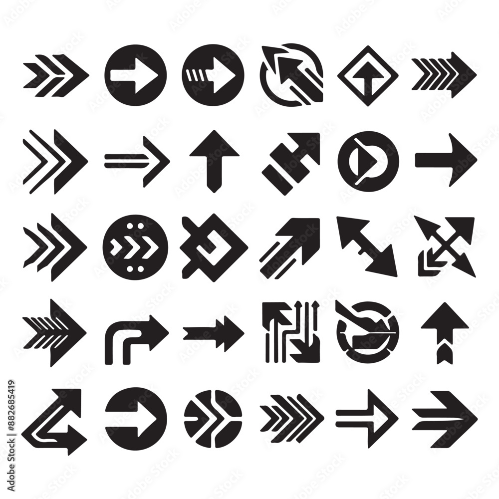 set of arrows icon set of arrows icon