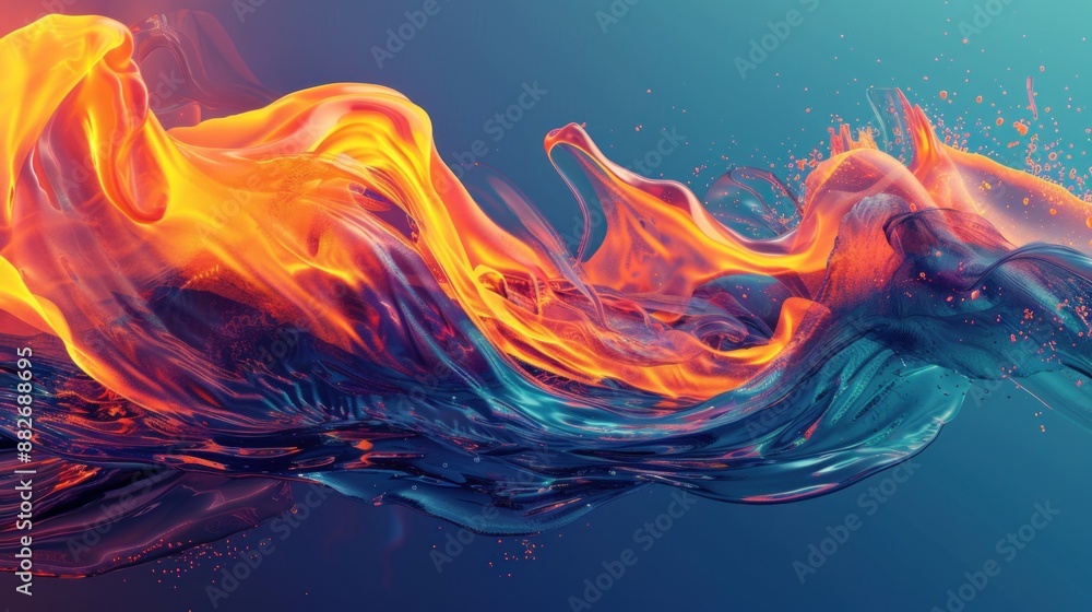 Abstract Liquid Fire Abstract Liquid Fire