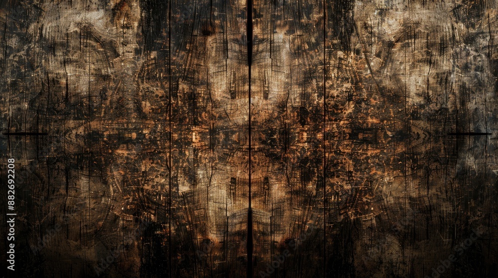 Front view of an abstract grunge background made of wood Front view of an abstract grunge background made of wood